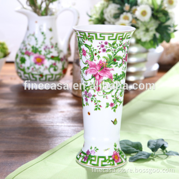 In April Elegant Fine New Bone China Tall Slim Vase